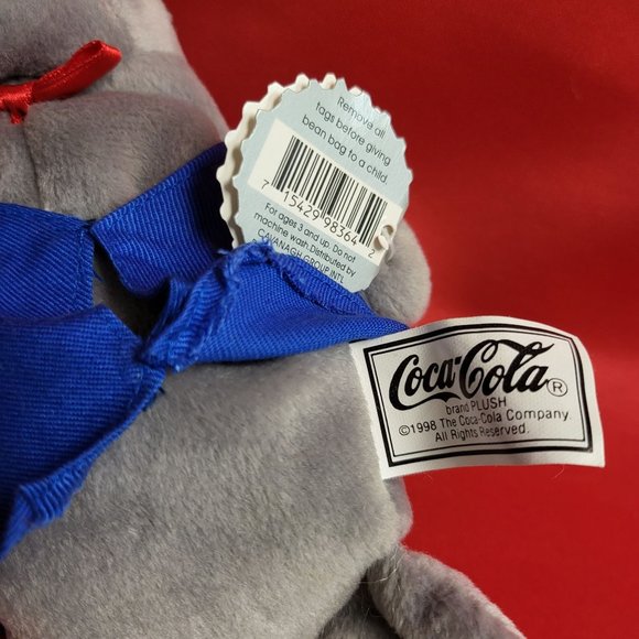 Coca Cola Seal in a Delivery Outfit Bean Bag Plush Seal Rilly Stuffed Toy 1998 - Picture 12 of 14